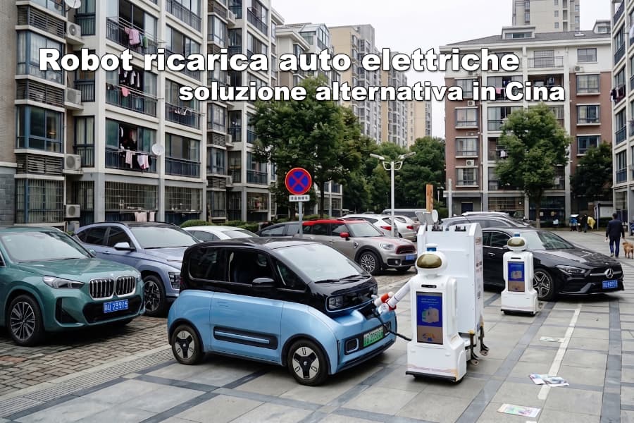 Robot ricarica auto elettrica
